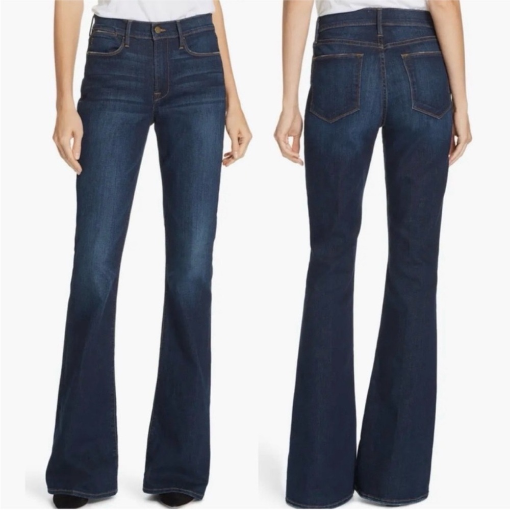 Frame Denim Le High Flare Dark Wash Sz 29